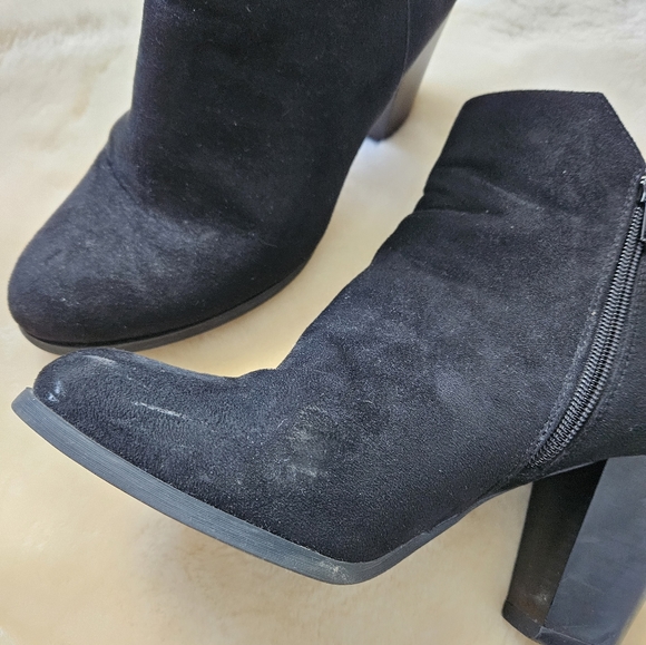 Call It Spring Black Suede Ankle Boots - Picture 5 of 9